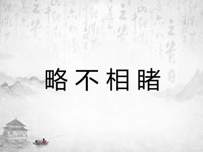 略不相睹