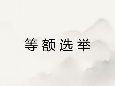 等额选举