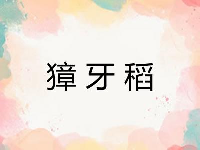 獐牙稻