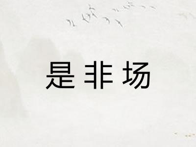 是非场