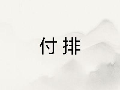 付排