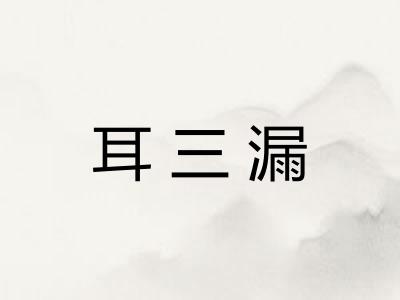耳三漏