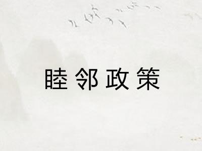 睦邻政策
