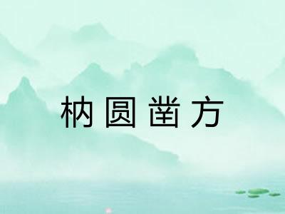 枘圆凿方