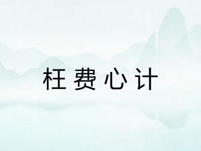 枉费心计