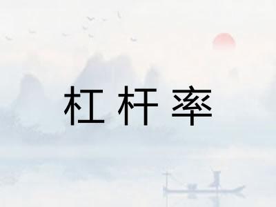 杠杆率