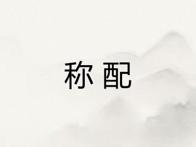 称配