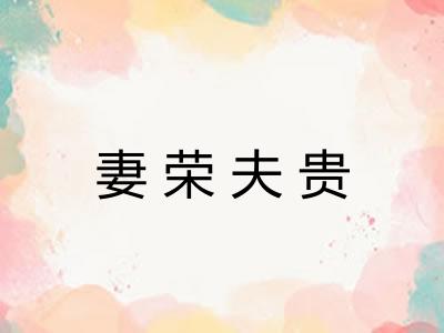 妻荣夫贵