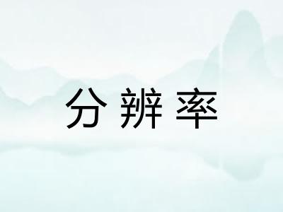 分辨率
