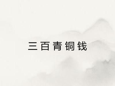 三百青铜钱