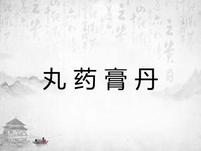 丸药膏丹