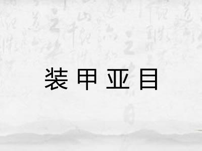 装甲亚目