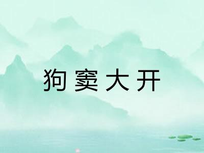 狗窦大开