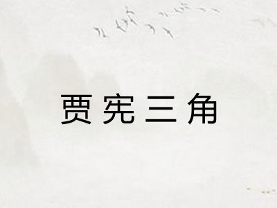 贾宪三角