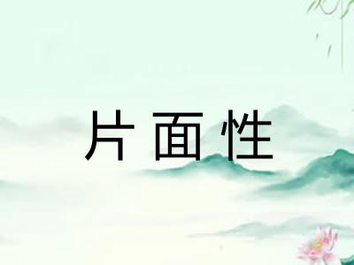 片面性