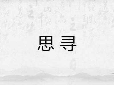 思寻