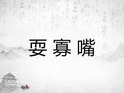 耍寡嘴