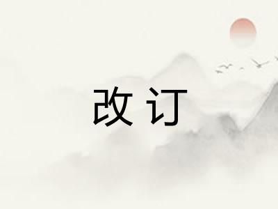 改订