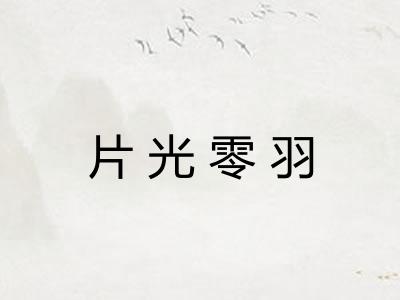 片光零羽