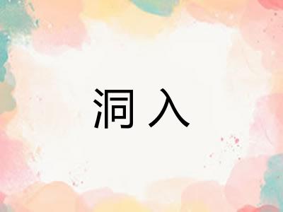 洞入