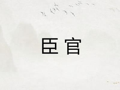 臣官