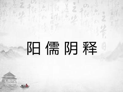 阳儒阴释