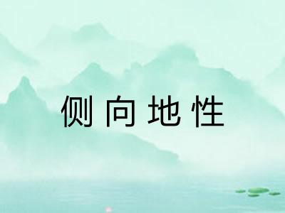 侧向地性