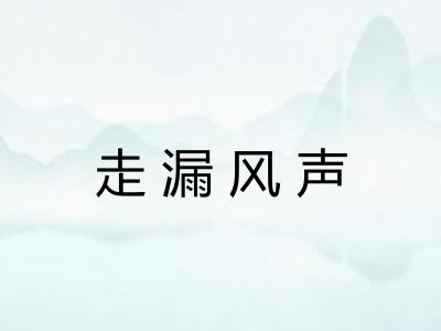 走漏风声