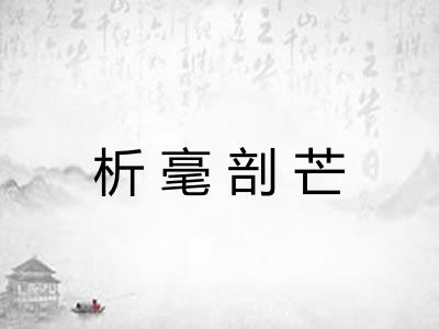 析毫剖芒