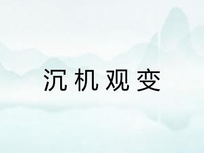 沉机观变