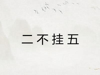 二不挂五