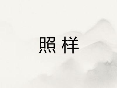 照样