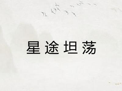 星途坦荡