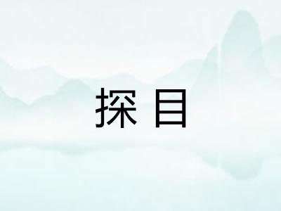 探目