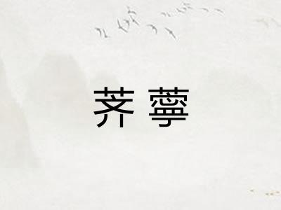 荠薴