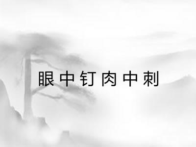 眼中钉肉中刺