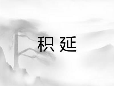 积延