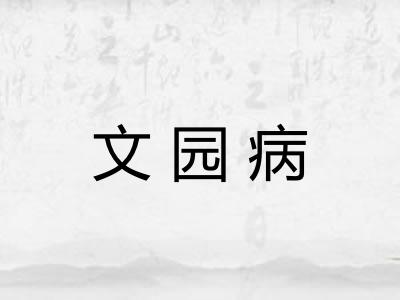 文园病