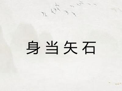 身当矢石
