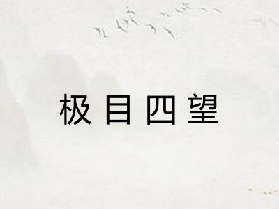 极目四望