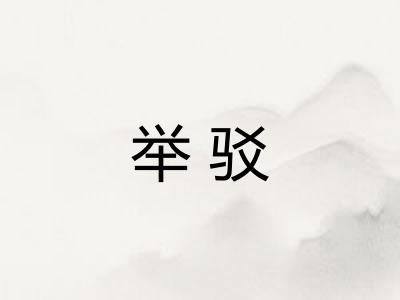 举驳