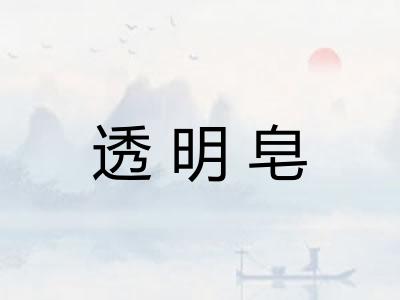 透明皂