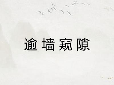 逾墙窥隙
