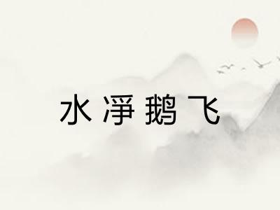 水凈鹅飞