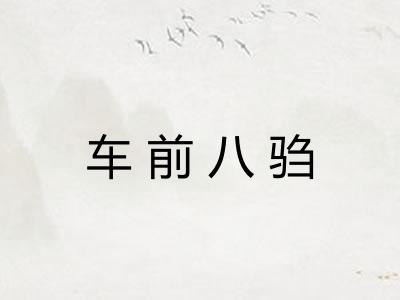 车前八驺