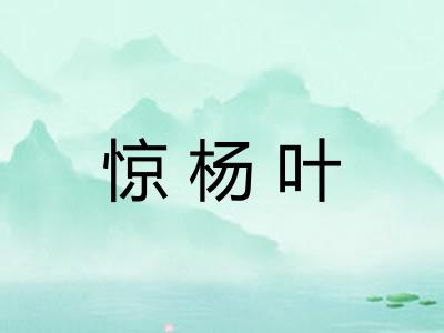 惊杨叶