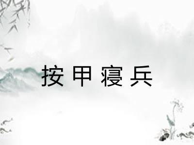 按甲寝兵