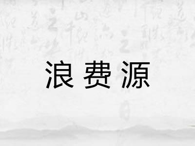 浪费源