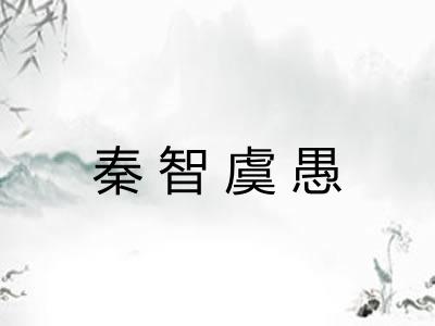 秦智虞愚