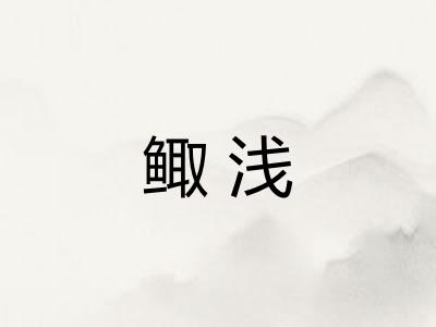 鲰浅